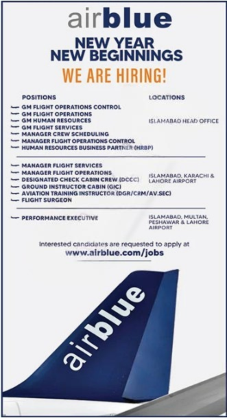 Latest Airblue Jobs 2025 Apply Online Advertisement